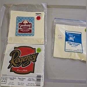 Cambridge and Regency Cross Stitch Fabric Set